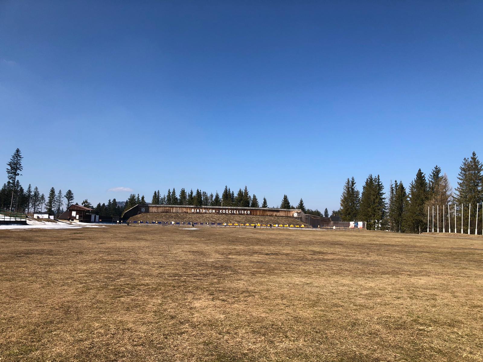 Zdjęcie przedstawia inwestycję na biathlonie w Kirach w Kościelisku